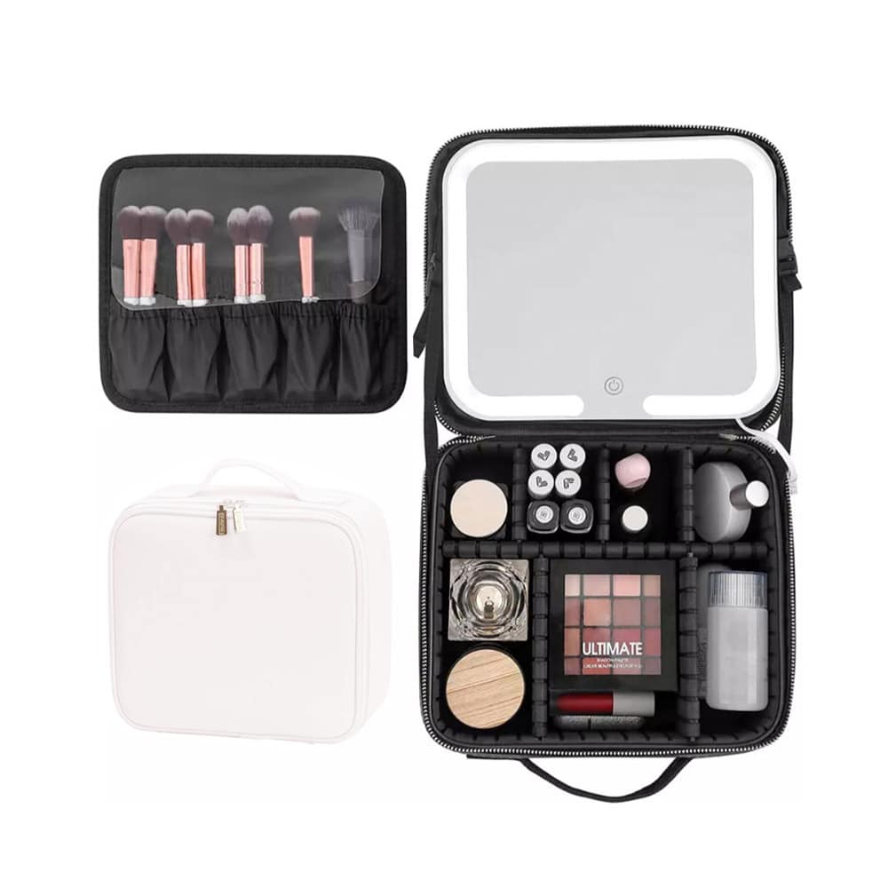 کیف لوازم آرایشی با آینه چراغدار لمسی 14 کیف لوازم آرایشی با آینه چراغدار لمسی