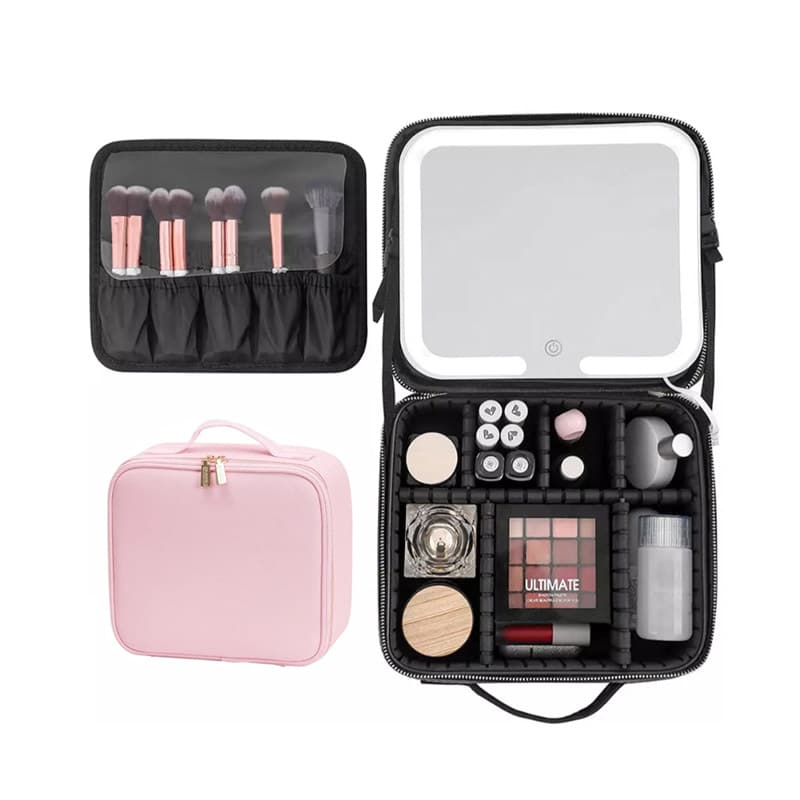 کیف لوازم آرایشی با آینه چراغدار لمسی 15 کیف لوازم آرایشی با آینه چراغدار لمسی