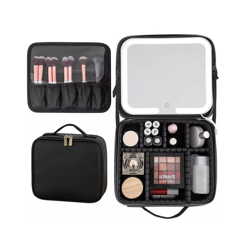 کیف لوازم آرایشی با آینه چراغدار لمسی 16 کیف لوازم آرایشی با آینه چراغدار لمسی