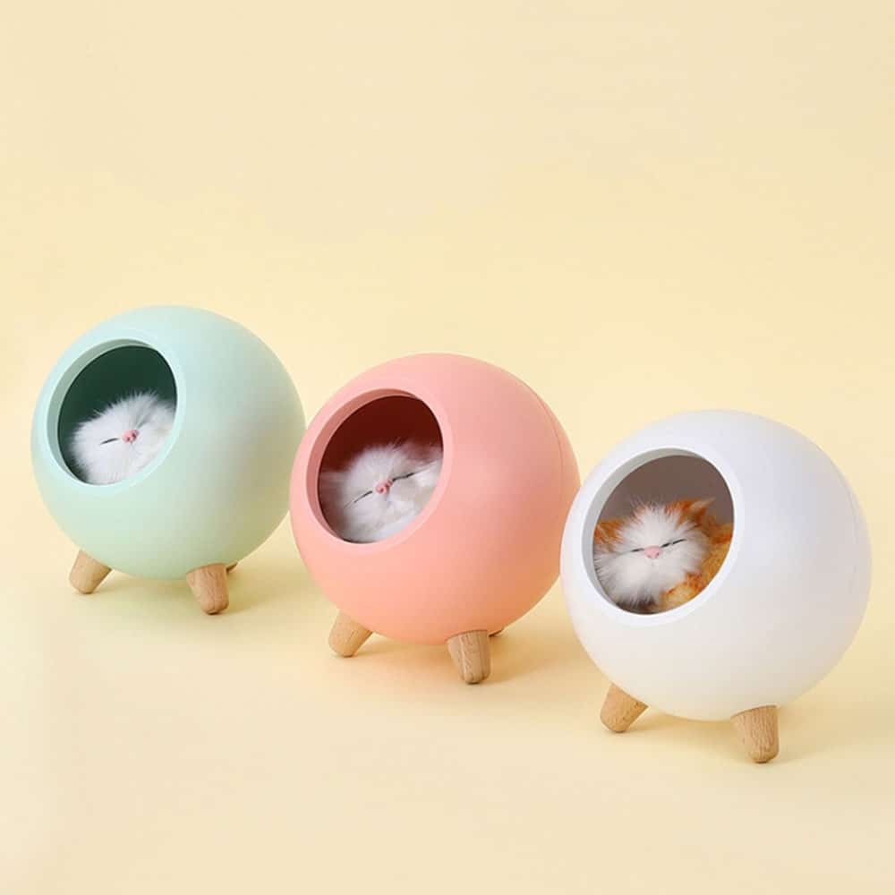 اسپیکر و چراغ خواب فانتزی طرح گربه خانگی 10 اسپیکر و چراغ خواب فانتزی طرح گربه خانگی