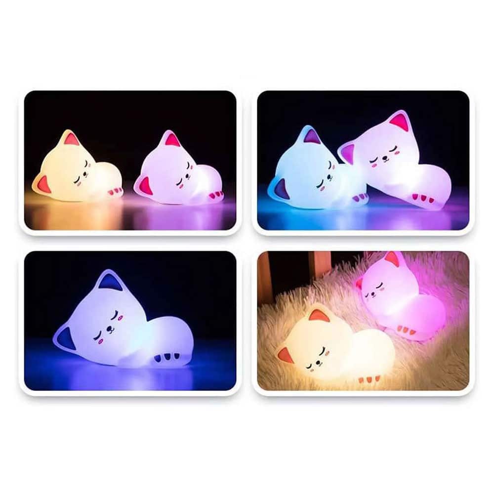 چراغ خواب سیلیکونی مدل گربه خوابیده چراغ خواب سیلیکونی مدل گربه خوابیده