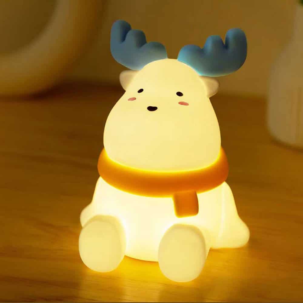 چراغ خواب سیلیکونی طرح گوزن شمالی 4 چراغ خواب سیلیکونی طرح گوزن شمالی