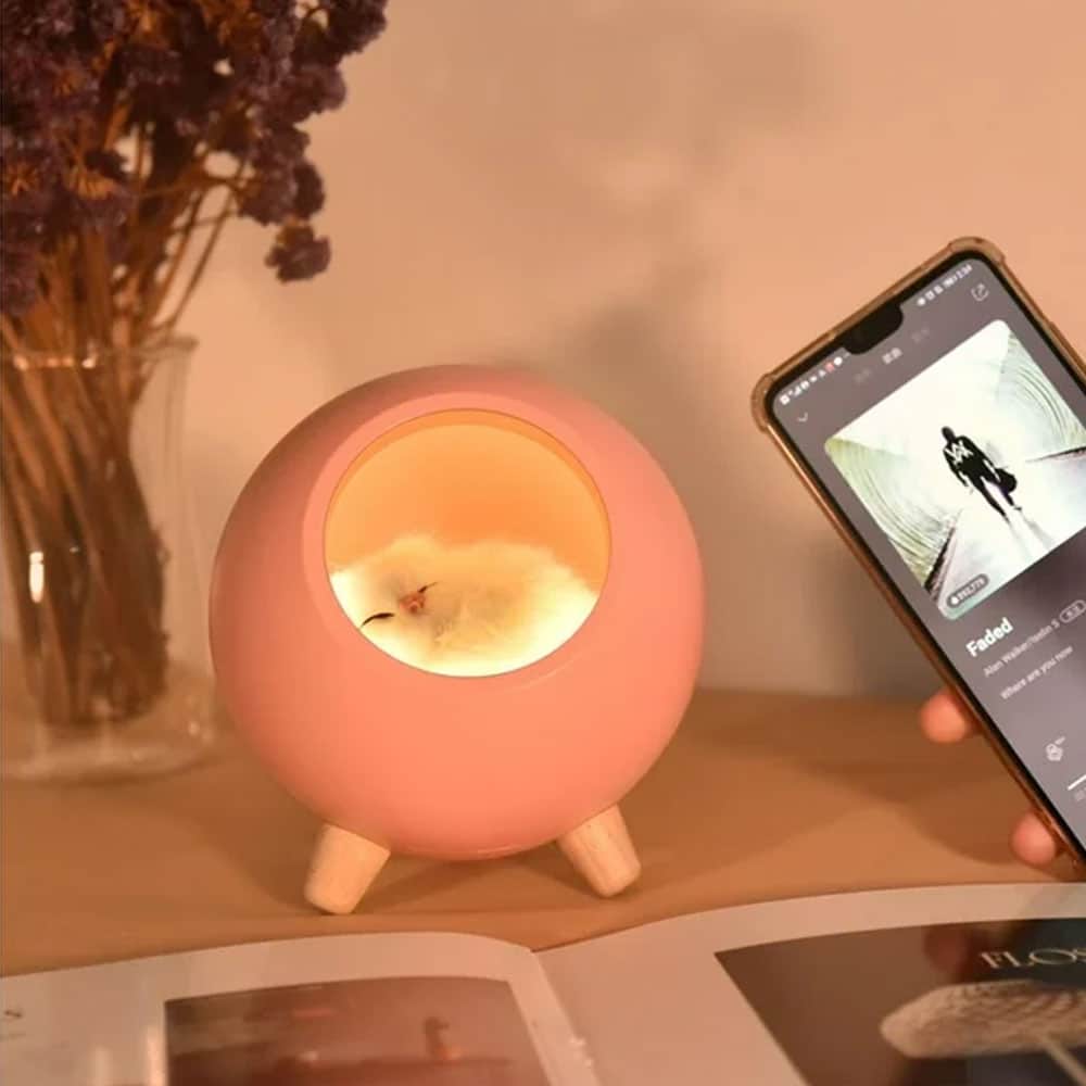 اسپیکر و چراغ خواب فانتزی طرح گربه خانگی خواب و اسپیکر بلوتوثی مدل PET HOUSE.jpg 11