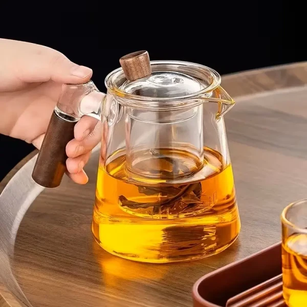 قوری و دمنوش ساز شیشه‌ای مدل PSC-TP070
