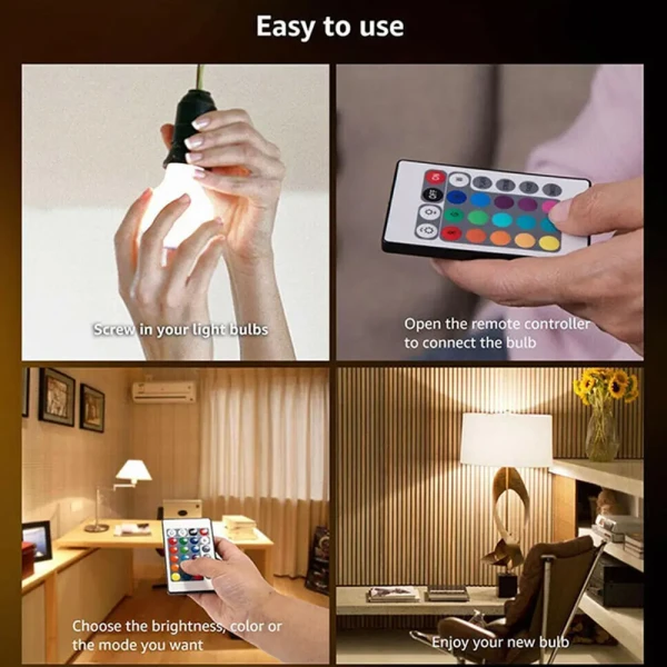 لامپ LED هوشمند کنترل دار مدل RGBW Bulb